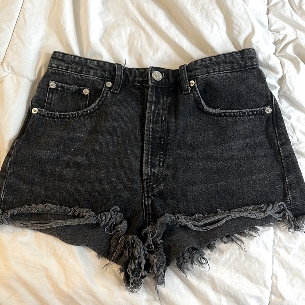 Zara black high rise shorts